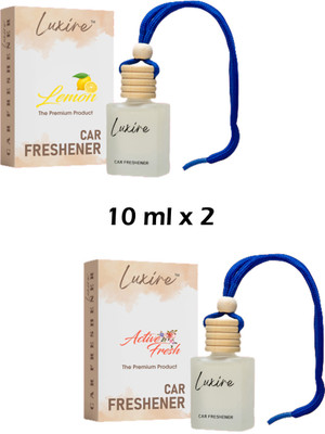 LUXIRE ACTIVE-FRESH Car Freshener Diffuser ACTIVE-FRESH & LEMON Car Freshener (Pack of 2)(2 x 10 ml)