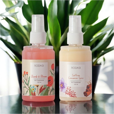 RODASI BOMB AND BLOOM SAFFRON CINNAMON Car Freshener Spray RODASSSS_FBBSC100ML_120(2 x 100 ml)