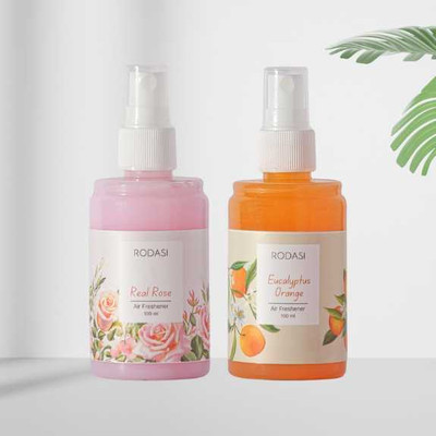 RODASI REAL ROSE EUCALYPTUS ORANGE Car Freshener Spray 5167_FRREO100ML(2 x 100 ml)