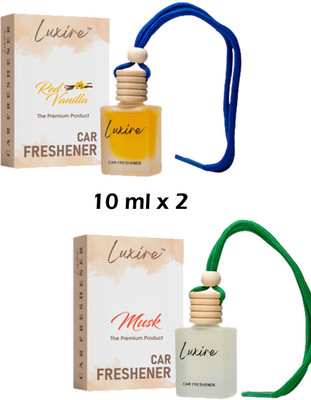 LUXIRE VANILLA Car Freshener Diffuser VANILLA & MUSK Car Freshener (Pack of 2)(2 x 10 ml)