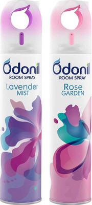 Odonil LAVENDER MIST, ROSE GARDEN Car Freshener Spray air-L,J02(2 x 150 ml)