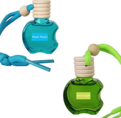 Airance Musk Melon & Green Apple Car Freshener Diffuser Car Air Freshener Musk Melon & Green Apple(2 x 10 ml)