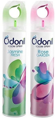 Odonil Room Spray Jasmine & Rose Air Freshener Fragrance for Home & Office-2pk Spray Room Spray Jasmine & Rose Air Freshener Fragrance for Home & Office-2pk(2 x 220 ml)
