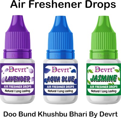 Devrt Pure Air Effect Combo flavor car, home, office, room air freshener Diffuser(3 x 5 ml)