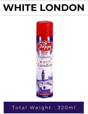 AEROCARE POPPY White London Air Freshener | Room Fragrant Spray | A Wave of Freshness Spray White London Air Freshener | Room Spray | A Wave of Freshness(320 ml)