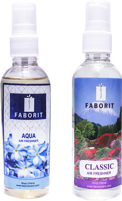 faborit Lime and Lavender, Vanilla and Musk Spray Combo Aqua and Classic(2 x 100 ml)