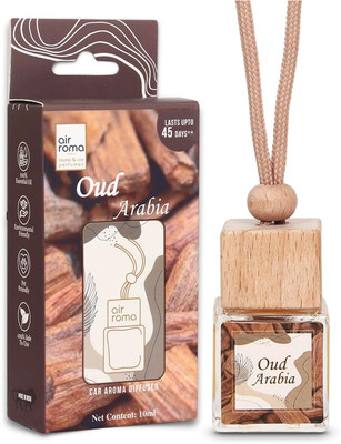 Airroma Oud Arabia Car Freshener Diffuser Long Lasting Hanging Car Perfume, Lasts Up to 45 Days(10 ml)