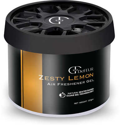 DeFEUR Zesty Lemon Car Freshener Diffuser Bright Lemon, Bergamot Zesty Citrus, Green Accords Tart Freshness(120 g)