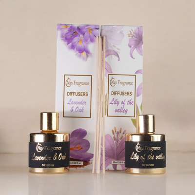 NavFragrance Lavender oak & Lilly of the Valley Reed Diffuser Combo Pack of 2(2 x 50 ml) Diffuser Set Levender oak & Lily of the Valley Fragrance Diffusers Sets of 50ml with 6 Sticks(100 ml) NavFragrance Lavender oak & Lilly of the Valley Reed Diffuser Combo Pack of 2(2 x 50 ml) Diffuser Set Levender oak & Lily of the Valley Fragrance Diffusers Sets of 50ml with 6 Sticks(100 ml)