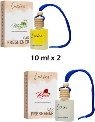 LUXIRE MOGRA Car Freshener Diffuser MOGRA & ROSE Car Freshener (Pack of 2)(2 x 10 ml)