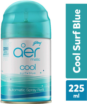 Godrej cool, surf, blue Car Freshener Refill, Automatic Spray, Spray BL1(225 ml)