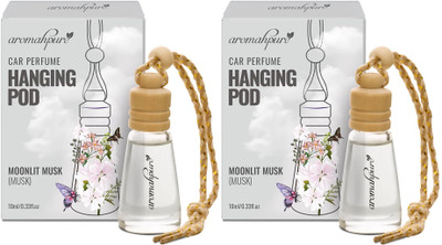 Aromahpure Musk Car Freshener Diffuser Car Perfume Long Pod |Moonlit Musk- Musk| Fragrance Car Air Freshener(2 x 10 ml)
