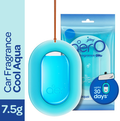 Godrej Aer Cool Aqua Car Freshener Diffuser O Hanging Car Air Freshener | Car Accessories(7.5 g)