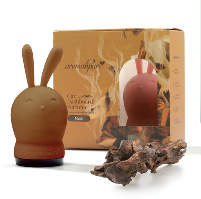 Aromahpure Hunny Bunny Car Perfume for Dashboard -Musk Fragrance|Cubes Infused with Oil Car Freshener Diffuser Car Dashboard Perfume | Musk(100 g)