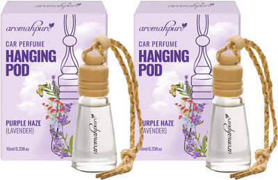 Aromahpure Lavender Car Freshener Diffuser Car Perfume Long Pod |Purple Haze- Lavender| Fragrance Car Air Freshener(2 x 10 ml)