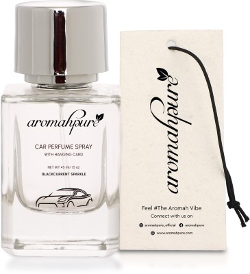 Aromahpure Premium Car Perfume with Hanging Card | Black currant Fragrance Long lasting Spray(40 ml)