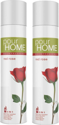 POUR HOME Rose Spray Red Rose Room Freshener 225ML Each (Pack of 2)(2 x 225 ml)