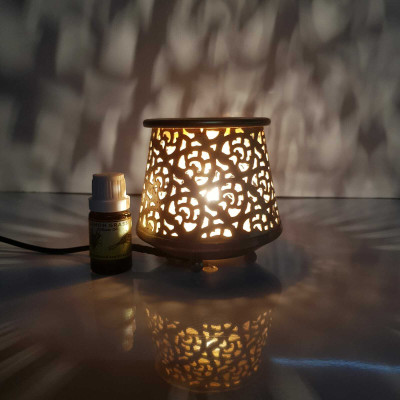 R.R.V. International Lemon Grass Diffuser/Burner Aroma Oil Decorative Electric Aroma Diffuser (Burner) for Home with 10ml Aroma Oil_ R 1977(10 ml)