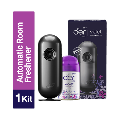 Godrej Aer Matic Room Freshener - Violet Valley Bloom Automatic Spray Matic Combi(210 ml)