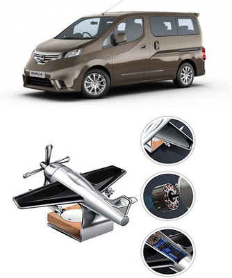 YUNEIK Car Solar Air Freshner Automatic Rotating Diffuser YK_SILVER-SINGLE-FAN-433(100 g)