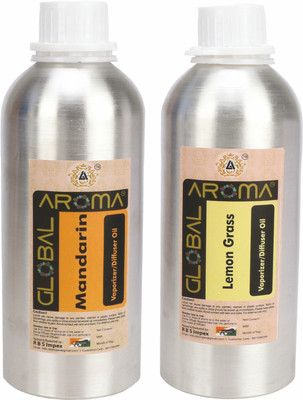 GLOBAL AROMA Fresh Aroma Oil, Diffuser MANDARIN-LEMON-GRASS(2 x 125 ml)