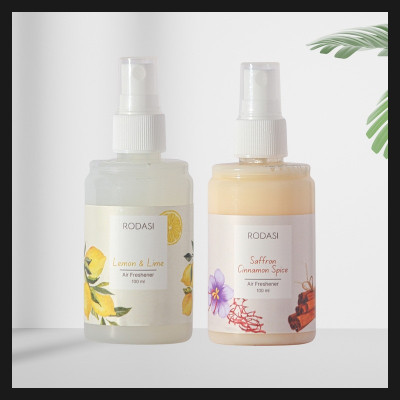 RODASI LEMON LIME SAFFRON CINNAMON Car Freshener Spray RDS_FLLSC100ML(2 x 100 ml)