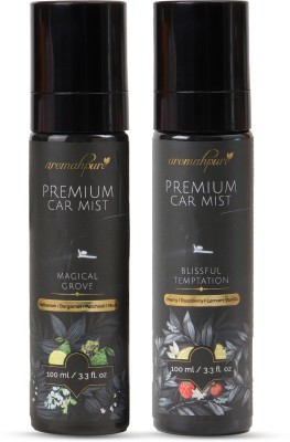 Aromahpure Car Mist |Temptation- Cherry, Lemon, Vanilla, Grove- Galbanam, Bergamot, Musk Spray(200 ml)