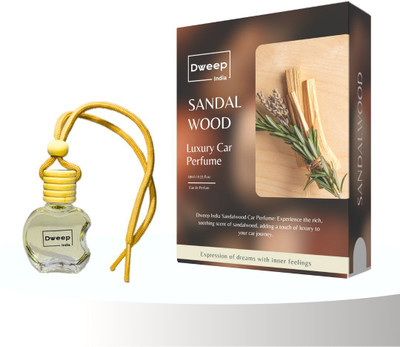 Dweep India Sandalwood Car Freshener Diffuser Sandalwood Car Fragrance(10 ml)