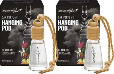 Aromahpure Fresh Car Freshener Diffuser Car Perfume Long Pod |Black Ice - Sandal, Lemon| Fragrance Car Air Freshener(20 ml)