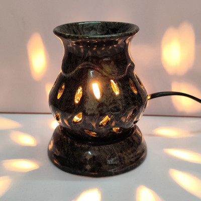 Luxantra Mogra and Sandalwood Aroma Oils with Ceramaic Oil Burner Diffuser Set LX-MOG-SW-130EDIFF022(20 ml)