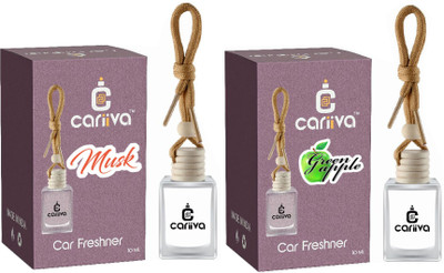 Cariiva MUSK GREEN APPLE Car Freshener Diffuser CR_02(2 x 10 ml)