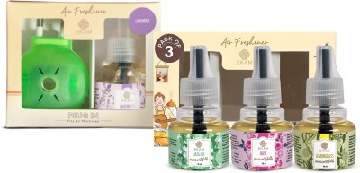 Ekam Lavender Scented Automatic Air Room Fresheners Plug-In Kit With 3 Pack Refill Diffuser(180 ml)