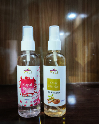 Vyli Royal Rose, kesar chandan Spray Royal Rose and Kesar Chandan air freshener(2 x 100 ml)