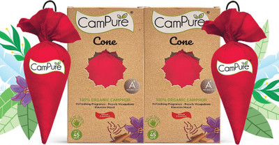 CamPure Cone Air Freshener - Keshar Chandan - Pack of 2 Potpourri Cone Air Freshener - Keshar Chandan - Pack of 2(2 x 1 Units)