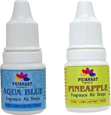 Pujahaat Aqua Blue, Pineapple Aroma Oil, Fridge Freshener, Potpourri, Refill 11aquapineapple2pc(2 x 5 ml)