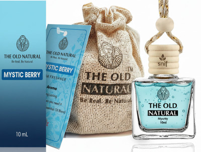The Old Natural Mystic Berry Car Freshener Aroma Oil, Diffuser Car Perfumes with Essential Oils Fragrance in Glass bottle with Wooden Diffuser Lid | 10ml (Mystic Berry - Pack of 1, 10ml)(10 ml)