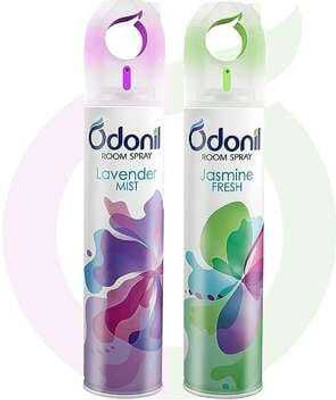 Odonil Jasmine fresh + lavender mist, Long Lasting Odour | ( 220ml* 2 ) Spray mixesd fragrance(2 x 220 ml)