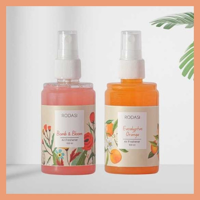 RODASI BOMB AND BLOOM ORANGE Car Freshener Spray FK_New_10011192-FBBEO100ML(2 x 100 ml)