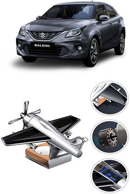 YUNEIK Car Solar Air Freshner Automatic Rotating Diffuser YK_SILVER-SINGLE-FAN-293(100 g)