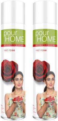 POUR HOME Room Freshener Red Rose 270 Ml (Pack of 2) Spray(2 x 220 ml)