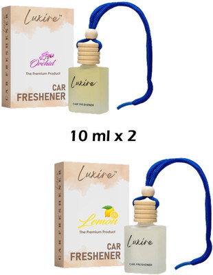 LUXIRE ORCHID Car Freshener Diffuser ORCHID & LEMON Car Freshener (Pack of 2)(2 x 10 ml)
