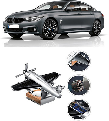 YUNEIK Car Solar Air Freshner Automatic Rotating Diffuser YK_SILVER-SINGLE-FAN-61(100 g)