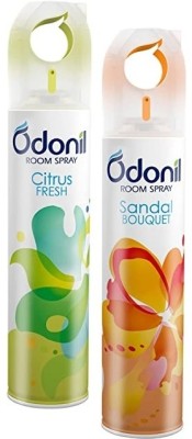 Odonil Room Spray Air Freshener-Sandal Bouquet/ Citrus Fresh Spray(2 x 220 ml)