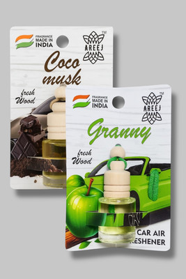 areej Granny, Coco musk Car Freshener Diffuser Car hanging perfume Car air freshener Mix Combo(2 x 8 ml)