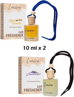 LUXIRE VANILLA Car Freshener Diffuser VANILLA & LAVENDER Car Freshener (Pack of 2)(2 x 10 ml)
