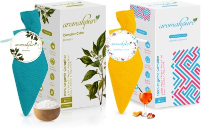 Aromahpure Camhor Cube | Bhimseni & Sparkling Cocktail Fragrance | 45 Days Last Long| Blocks(2 x 1 Units)