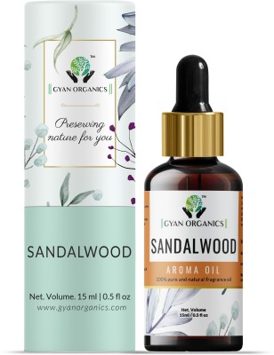 Gyan Organics Sandalwood Aroma Oil, Diffuser, Refill, Spray(15 ml)