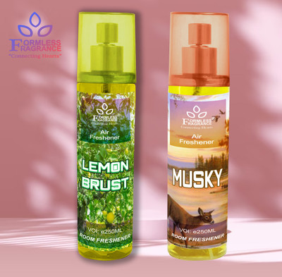 Wildplay Lemon &, Musky Room Air Freshener Spray Lomen & Musky 250ml Each(2 x 250 ml)