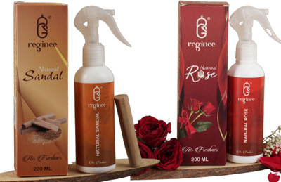REGINCE sandal, rose Car Freshener Spray Room air freshener spray 400ml rose sandal_10(2 x 200 ml)