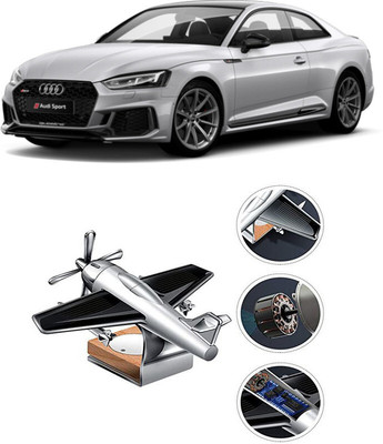 YUNEIK Car Solar Air Freshner Automatic Rotating Diffuser YK_SILVER-SINGLE-FAN-25(100 g)